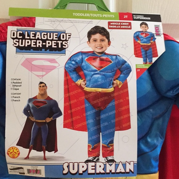 Superman DC League Boys Halloween Superhero Costume Size 2T - Picture 2 of 12